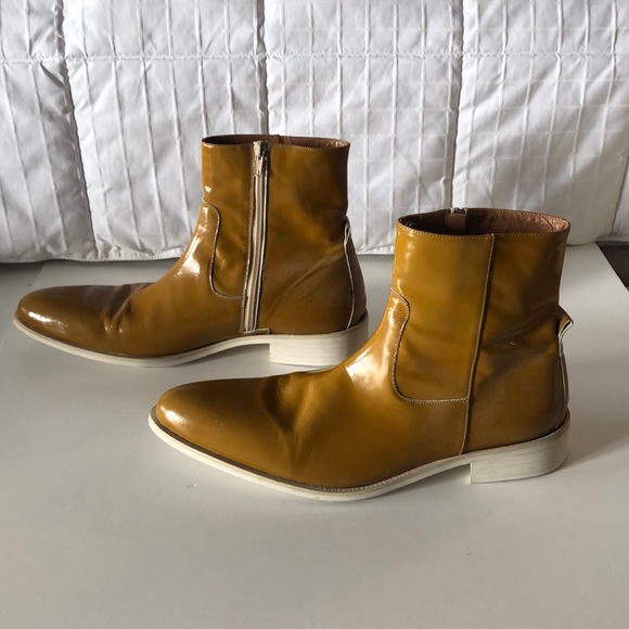 Alessandro Dell’ Aqua Patent Leather Boots - Picture 2 of 10